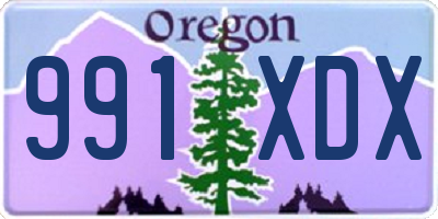 OR license plate 991XDX