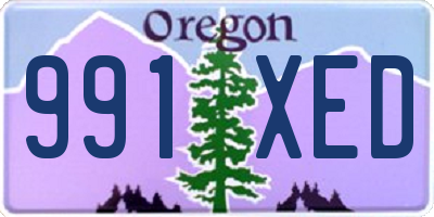 OR license plate 991XED