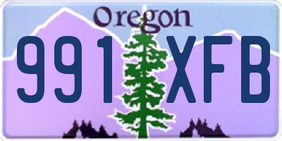 OR license plate 991XFB