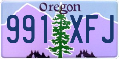 OR license plate 991XFJ