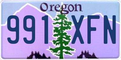 OR license plate 991XFN