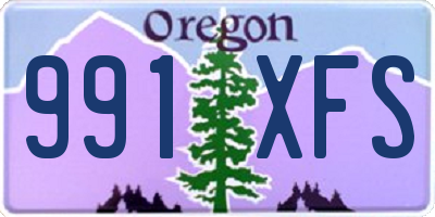 OR license plate 991XFS