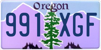 OR license plate 991XGF