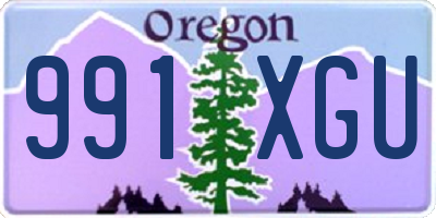 OR license plate 991XGU