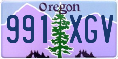 OR license plate 991XGV
