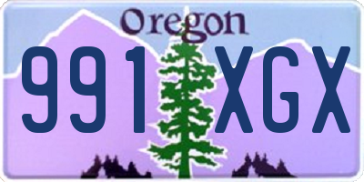 OR license plate 991XGX