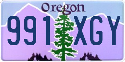 OR license plate 991XGY