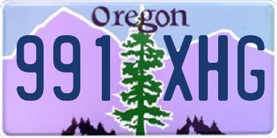 OR license plate 991XHG