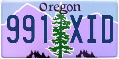OR license plate 991XID