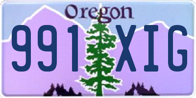 OR license plate 991XIG