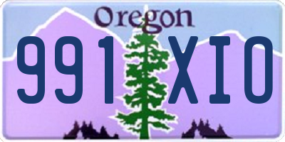 OR license plate 991XIO