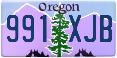 OR license plate 991XJB