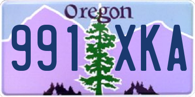 OR license plate 991XKA