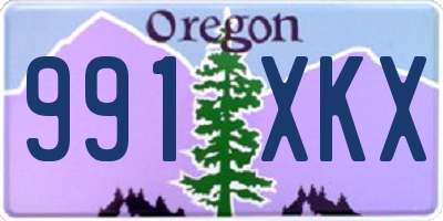 OR license plate 991XKX