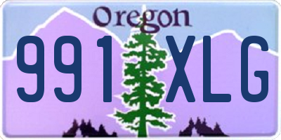 OR license plate 991XLG