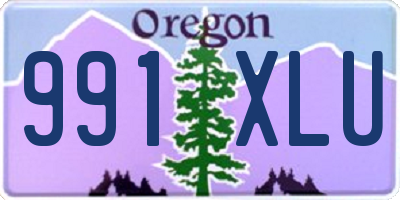 OR license plate 991XLU