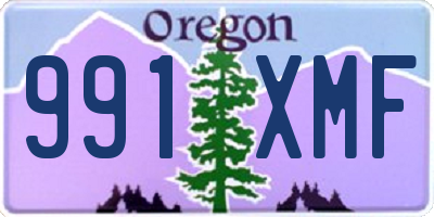 OR license plate 991XMF