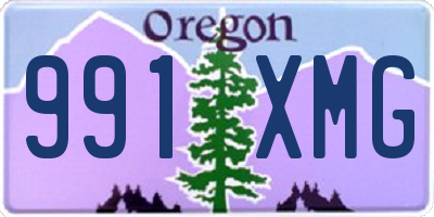 OR license plate 991XMG