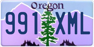 OR license plate 991XML