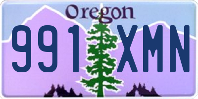 OR license plate 991XMN