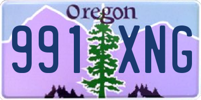 OR license plate 991XNG