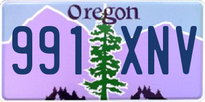 OR license plate 991XNV