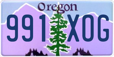 OR license plate 991XOG