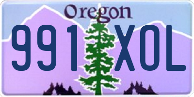 OR license plate 991XOL