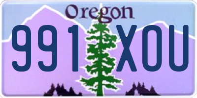 OR license plate 991XOU