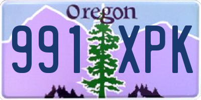 OR license plate 991XPK