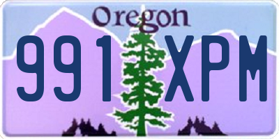 OR license plate 991XPM