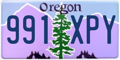 OR license plate 991XPY