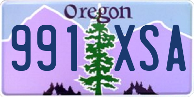 OR license plate 991XSA