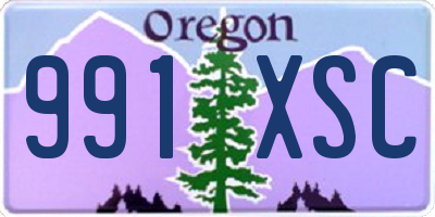 OR license plate 991XSC