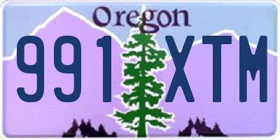 OR license plate 991XTM
