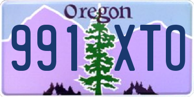 OR license plate 991XTO