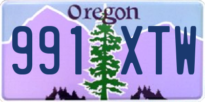 OR license plate 991XTW
