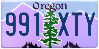 OR license plate 991XTY