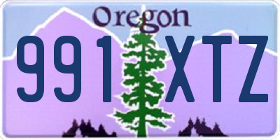 OR license plate 991XTZ