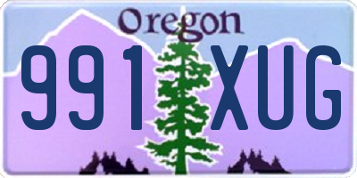 OR license plate 991XUG