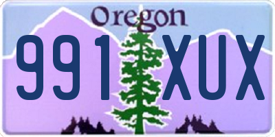 OR license plate 991XUX