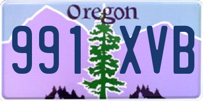 OR license plate 991XVB