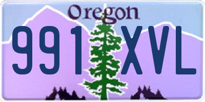 OR license plate 991XVL