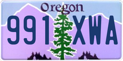 OR license plate 991XWA
