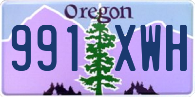 OR license plate 991XWH