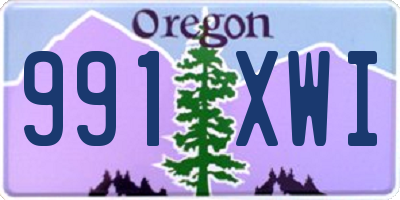 OR license plate 991XWI