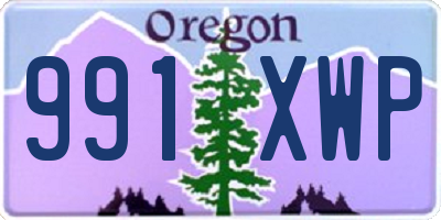 OR license plate 991XWP