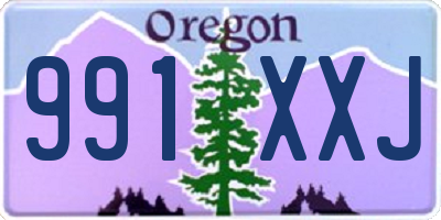 OR license plate 991XXJ