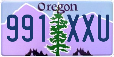OR license plate 991XXU