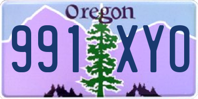 OR license plate 991XYO